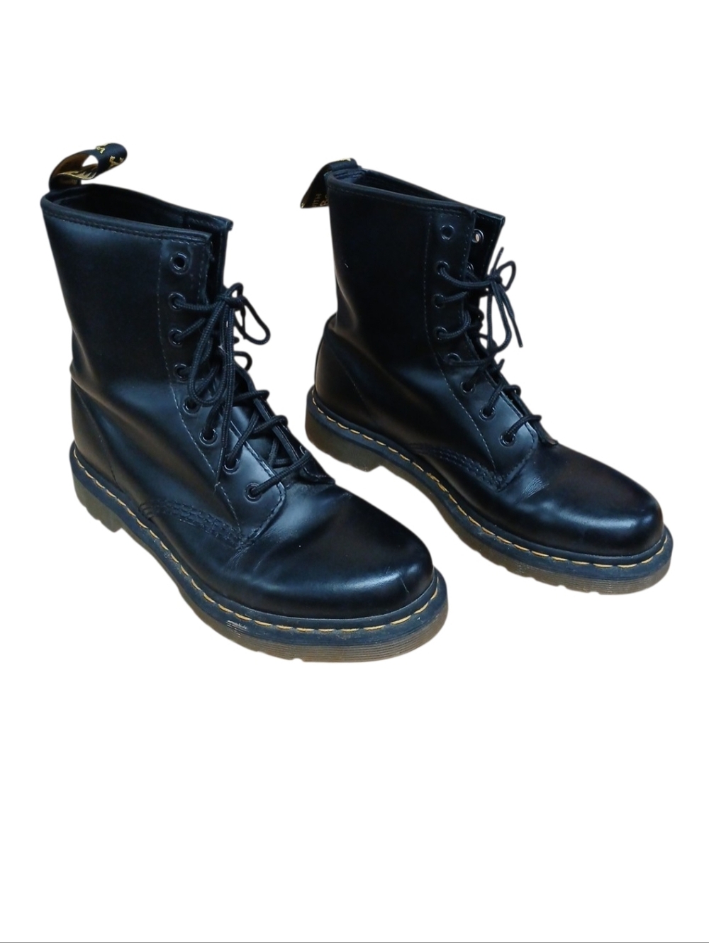 Dr. Martens Black Leather Combat Boots